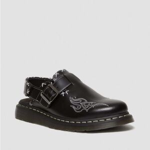 NWT DR MARTENS Jorge II Gothic Americana Leather Slingback Mules